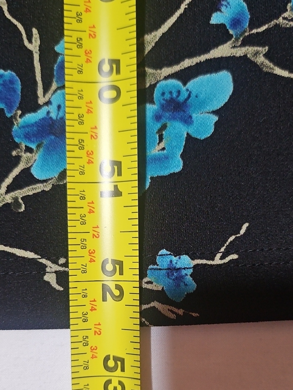 AGB Black Maxi Dress with Blue Floral Print - Picture 7 of 8